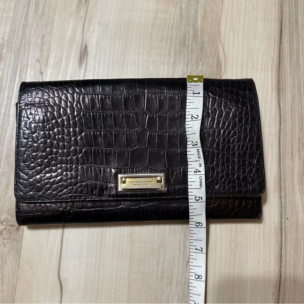 Vintage‎ 90’s Donna Karan New York Travel Organizer Wallet in Crocodile Leather
